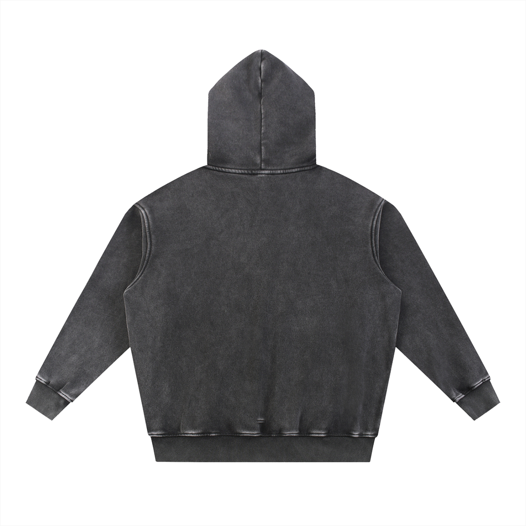 'Ninja' Snow Wash Fleece Oversize Hoodie